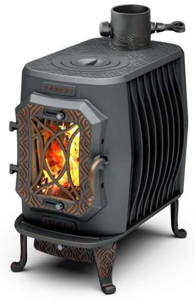 Чугунная печь-камин Теплодар Verona 200 Bronze (1.1)